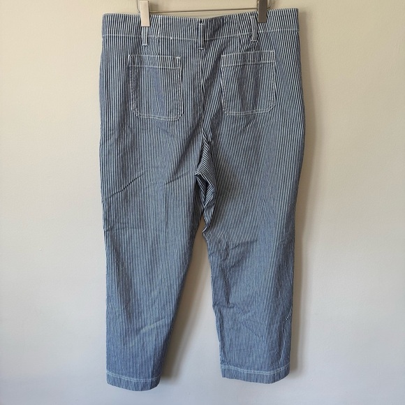 Talbots Size 16 Wide Leg Trouser Jeans - Railroad Stripe - Picture 4 of 7